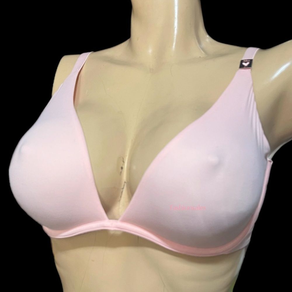 Victoria’s Secret Incredible Supersoft Smooth Unlined Plunge Bra Pink 38DD new